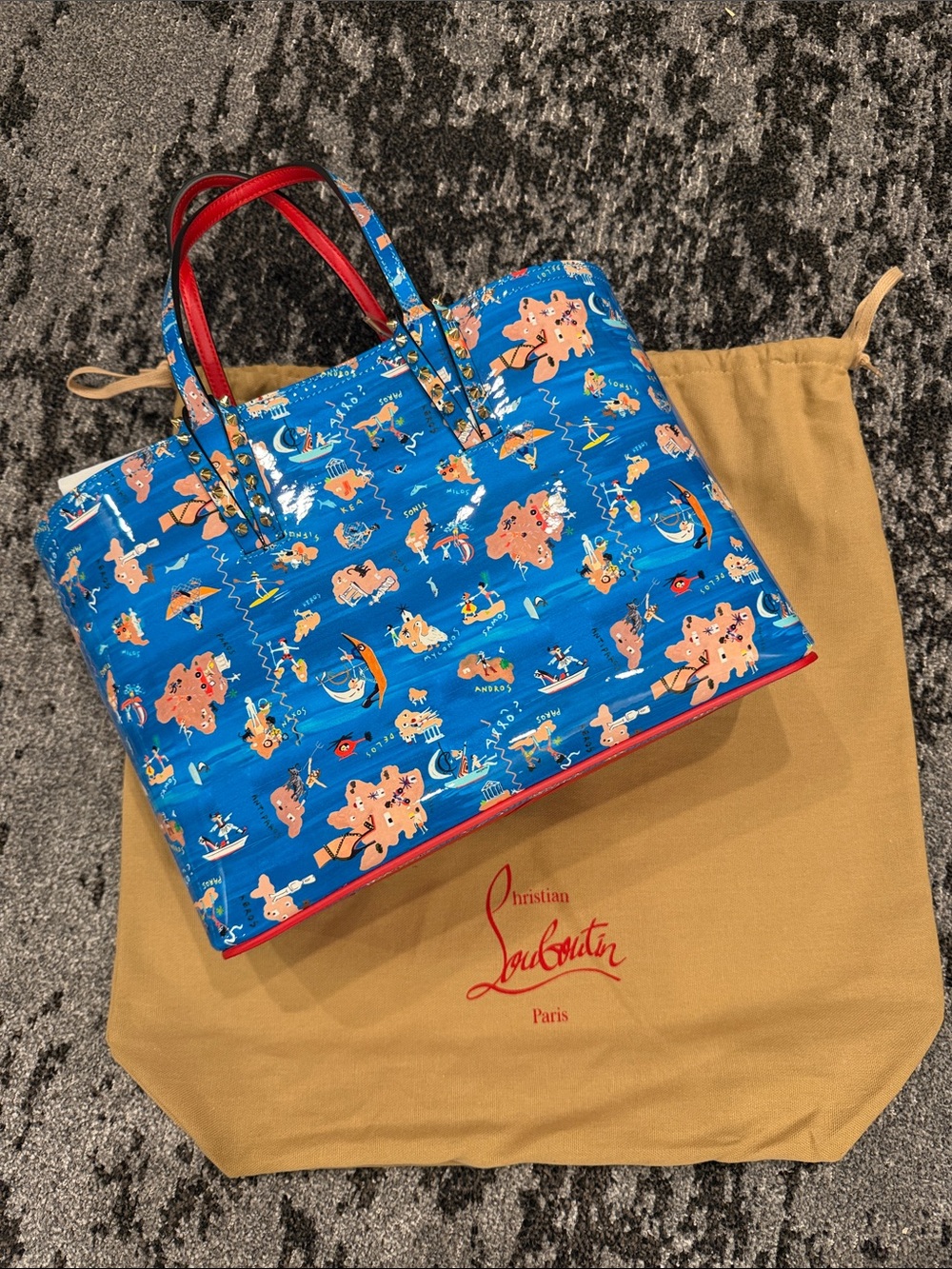 Christian Louboutin Small Cabata Odyssey Print Tote